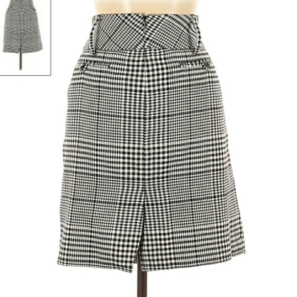 🎀 Maurices Houndstooth Skirt Black White 11/12 - Picture 2 of 4
